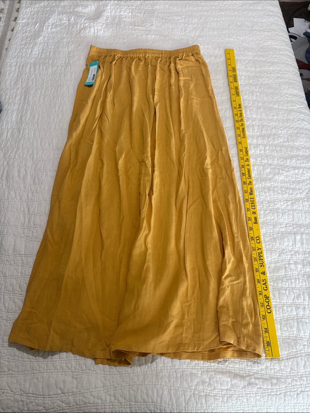 Skies Are Blue Mustard Button-Front Maxi Skirt - Picture 3 of 5